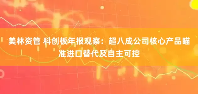美林资管 科创板年报观察：超八成公司核心产品瞄准进口替代及自主可控